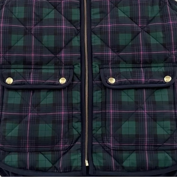 Classic Preppy Clueless J Crew Stewart Tartan Plaid Vest Green, Navy Pink XS - Picture 8 of 11